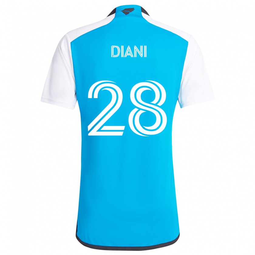 Kandiny Gyermek Djibril Diani #28 Kék Fehér Hazai Jersey 2024/25 Mez Póló Ing