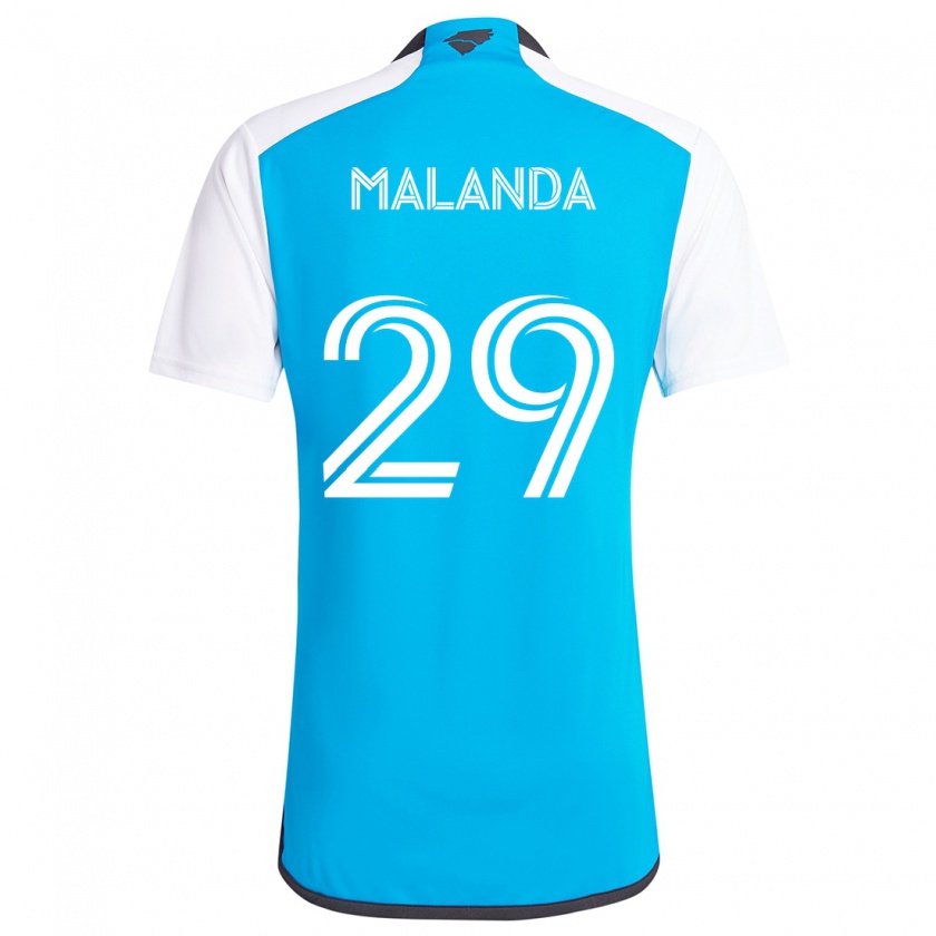 Kandiny Gyermek Adilson Malanda #29 Kék Fehér Hazai Jersey 2024/25 Mez Póló Ing