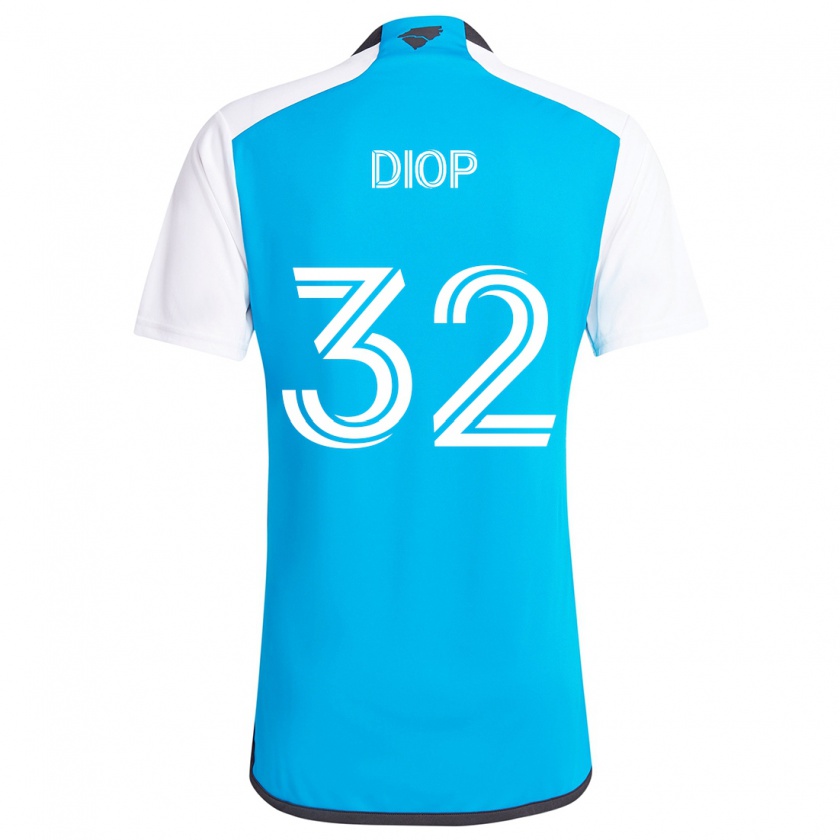 Kandiny Gyermek Hamady Diop #32 Kék Fehér Hazai Jersey 2024/25 Mez Póló Ing