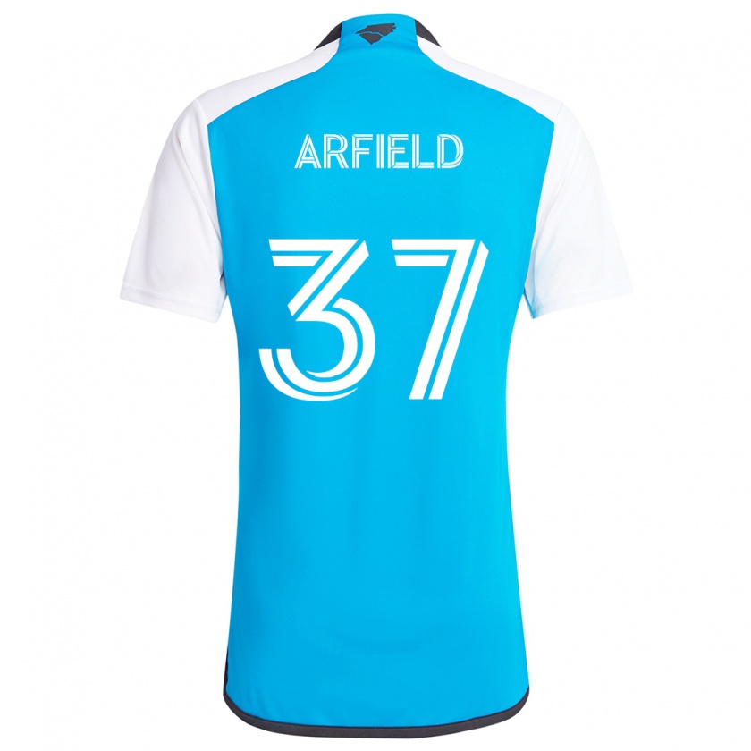 Kandiny Gyermek Scott Arfield #37 Kék Fehér Hazai Jersey 2024/25 Mez Póló Ing