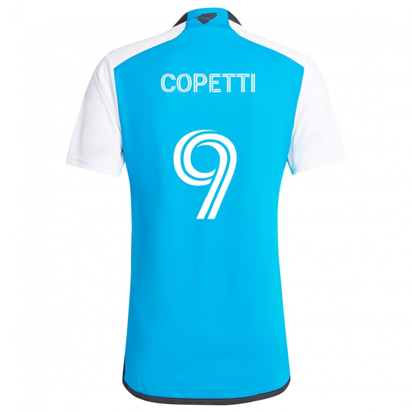 Kandiny Gyermek Enzo Copetti #9 Kék Fehér Hazai Jersey 2024/25 Mez Póló Ing