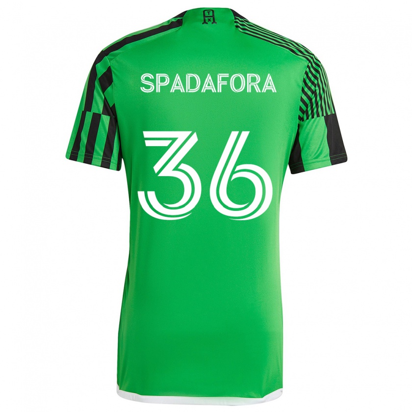 Kandiny Gyermek Luke Spadafora #36 Zöld Fekete Hazai Jersey 2024/25 Mez Póló Ing