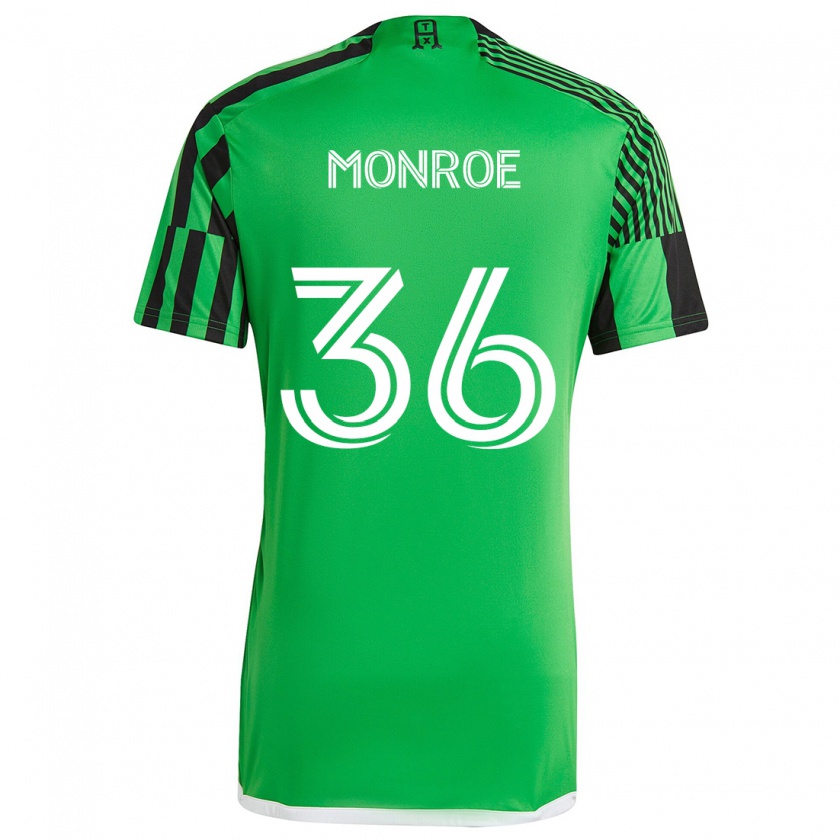 Kandiny Gyermek Greg Monroe #36 Zöld Fekete Hazai Jersey 2024/25 Mez Póló Ing