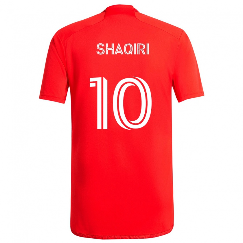 Kandiny Gyermek Xherdan Shaqiri #10 Piros Fehér Hazai Jersey 2024/25 Mez Póló Ing