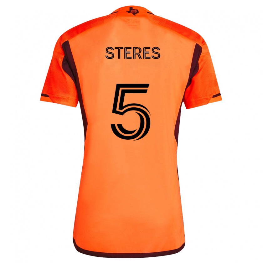 Kandiny Gyermek Daniel Steres #5 Narancs Fekete Hazai Jersey 2024/25 Mez Póló Ing