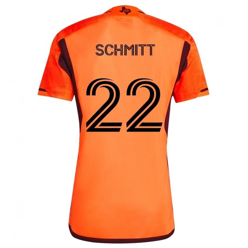 Kandiny Gyermek Tate Schmitt #22 Narancs Fekete Hazai Jersey 2024/25 Mez Póló Ing