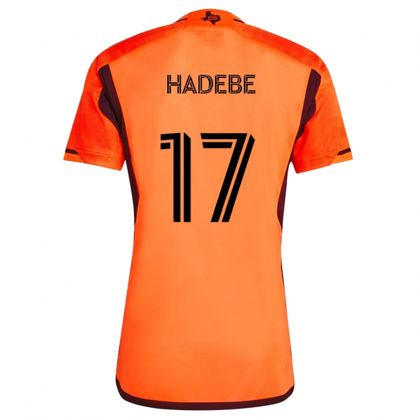 Kandiny Gyermek Teenage Hadebe #17 Narancs Fekete Hazai Jersey 2024/25 Mez Póló Ing