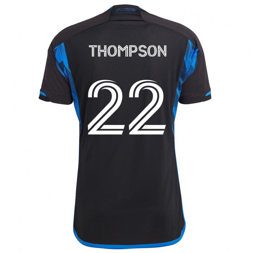 Kandiny Gyermek Tommy Thompson #22 Kék Fekete Hazai Jersey 2024/25 Mez Póló Ing