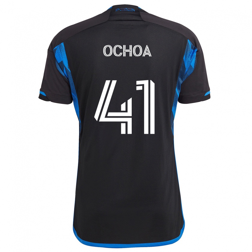 Kandiny Gyermek Emmanuel Ochoa #41 Kék Fekete Hazai Jersey 2024/25 Mez Póló Ing