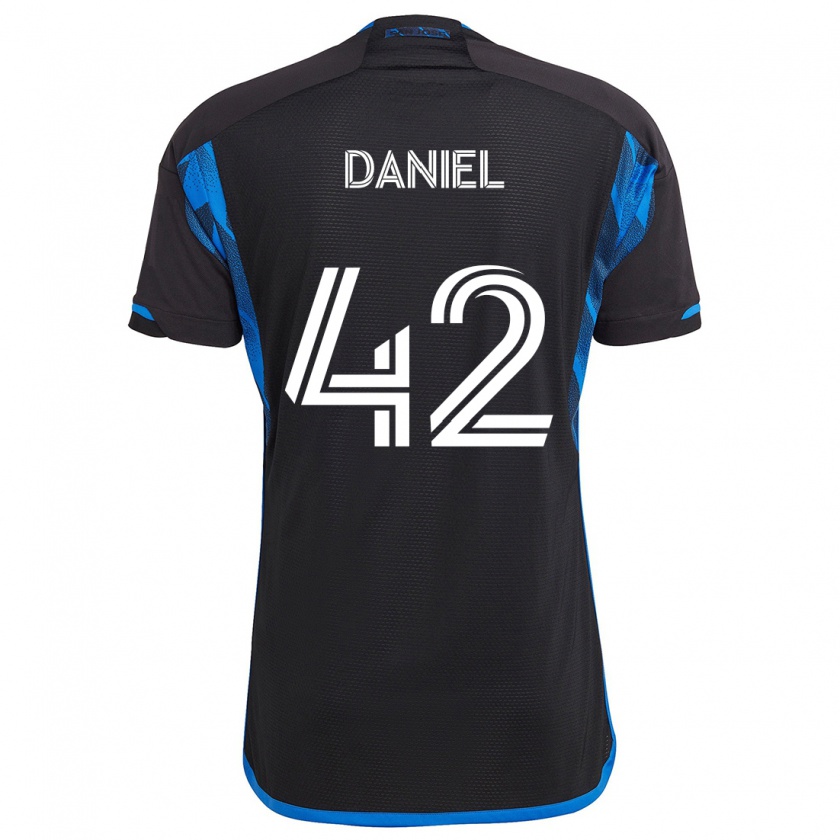 Kandiny Gyermek Daniel #42 Kék Fekete Hazai Jersey 2024/25 Mez Póló Ing