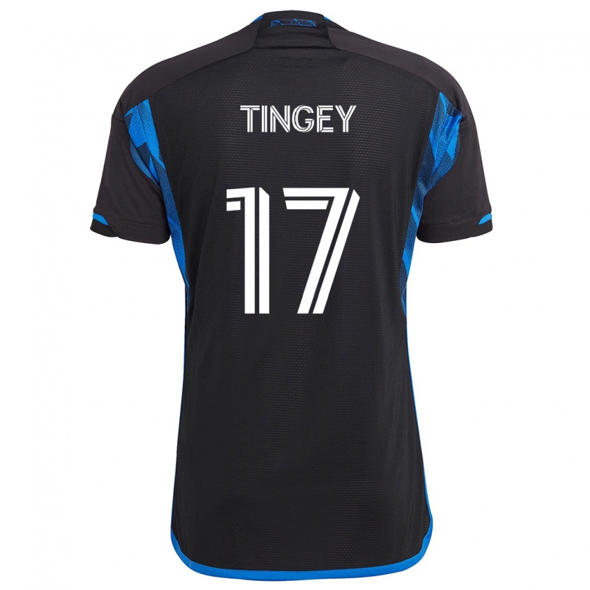 Kandiny Gyermek Keegan Tingey #17 Kék Fekete Hazai Jersey 2024/25 Mez Póló Ing