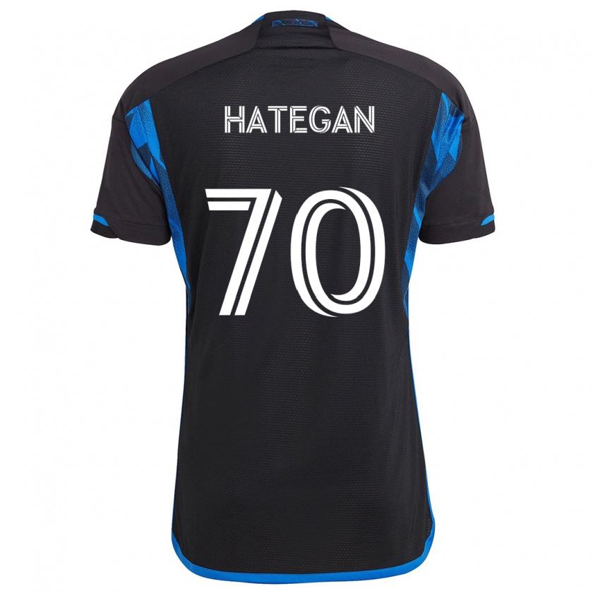 Kandiny Gyermek Roberto Hategan #70 Kék Fekete Hazai Jersey 2024/25 Mez Póló Ing