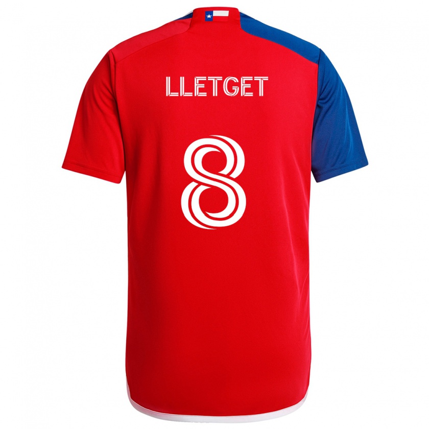 Kandiny Gyermek Sebastian Lletget #8 Kék Piros Hazai Jersey 2024/25 Mez Póló Ing