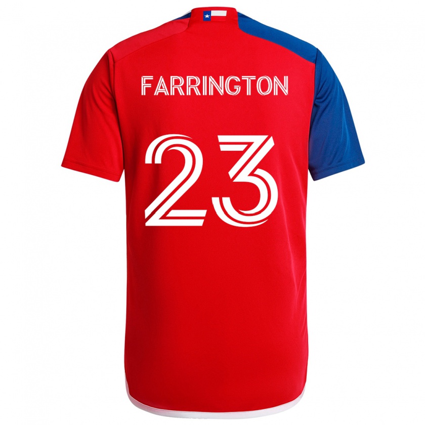 Kandiny Gyermek Logan Farrington #23 Kék Piros Hazai Jersey 2024/25 Mez Póló Ing