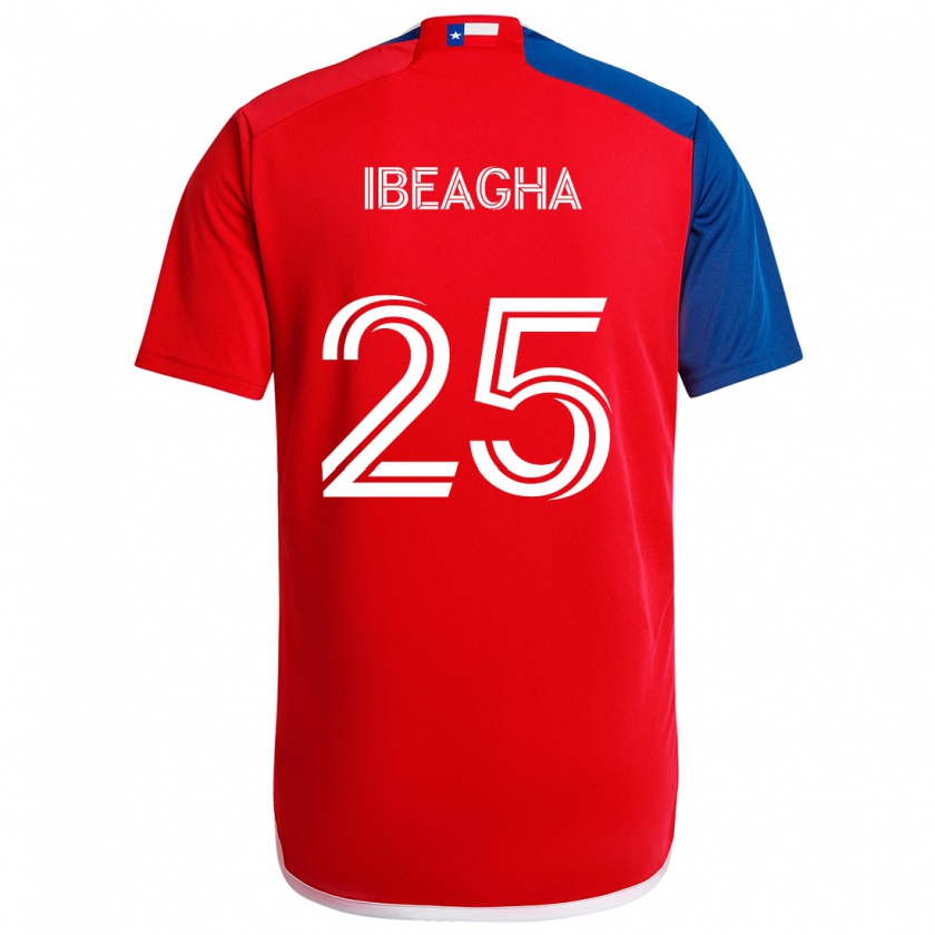 Kandiny Gyermek Sebastien Ibeagha #25 Kék Piros Hazai Jersey 2024/25 Mez Póló Ing