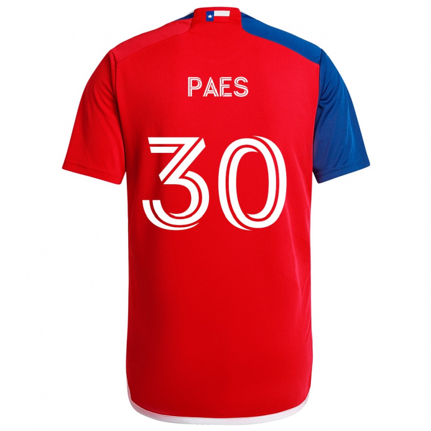 Kandiny Gyermek Maarten Paes #30 Kék Piros Hazai Jersey 2024/25 Mez Póló Ing