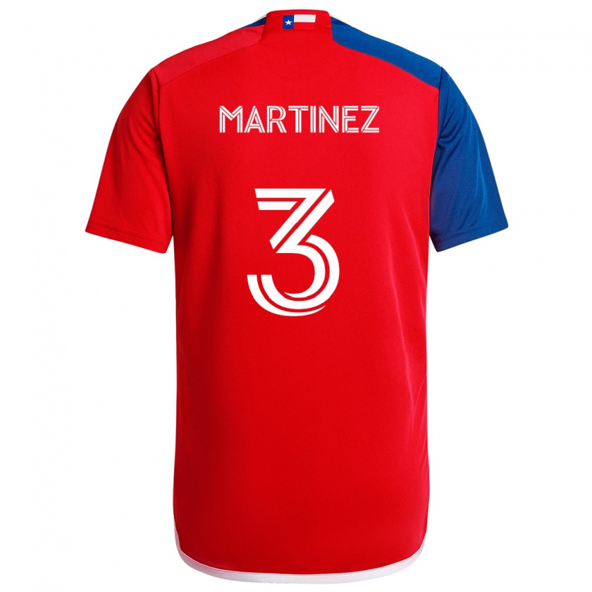 Kandiny Gyermek José Antonio Martínez #3 Kék Piros Hazai Jersey 2024/25 Mez Póló Ing