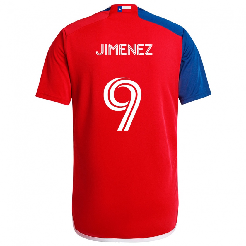 Kandiny Gyermek Jesús Jiménez #9 Kék Piros Hazai Jersey 2024/25 Mez Póló Ing