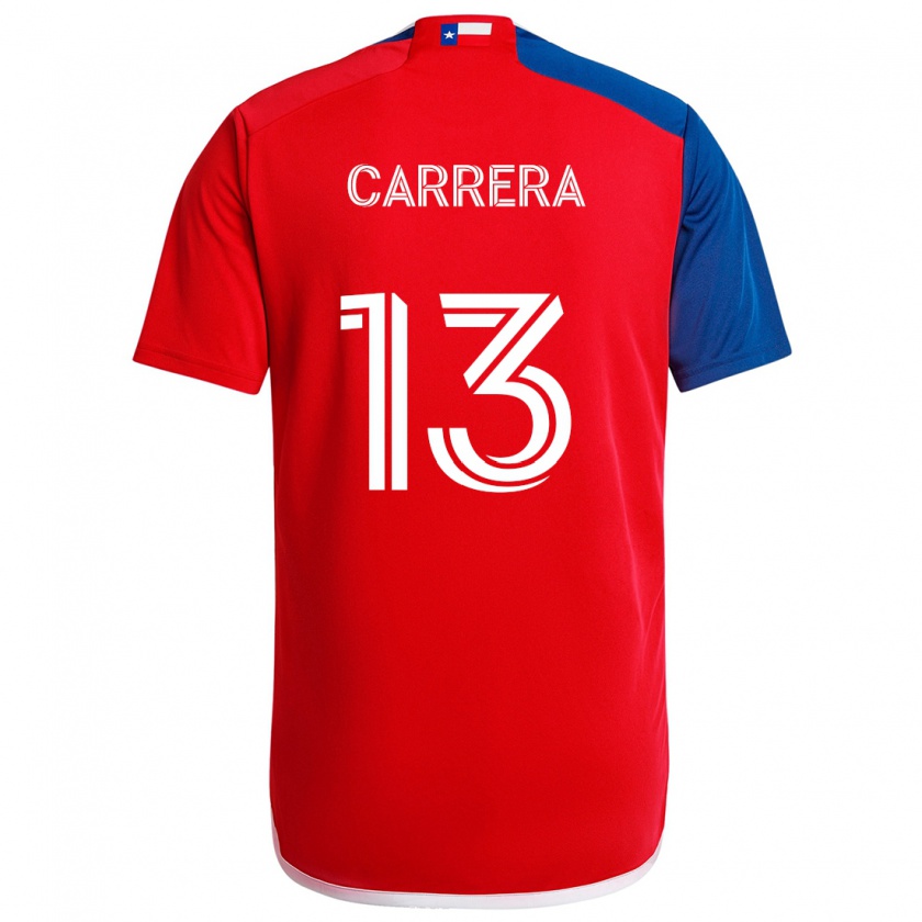 Kandiny Gyermek Antonio Carrera #13 Kék Piros Hazai Jersey 2024/25 Mez Póló Ing