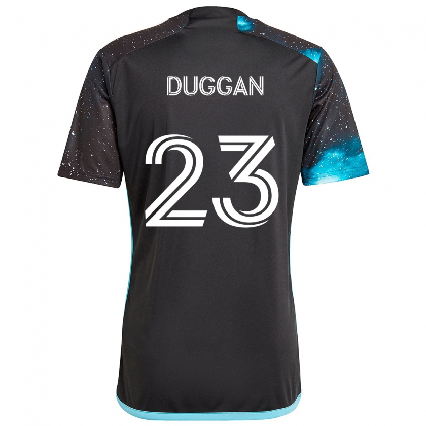 Kandiny Gyermek Morris Duggan #23 Fekete Kék Hazai Jersey 2024/25 Mez Póló Ing