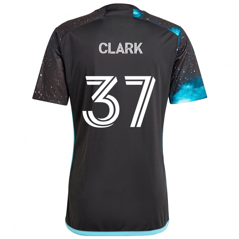 Kandiny Gyermek Caden Clark #37 Fekete Kék Hazai Jersey 2024/25 Mez Póló Ing