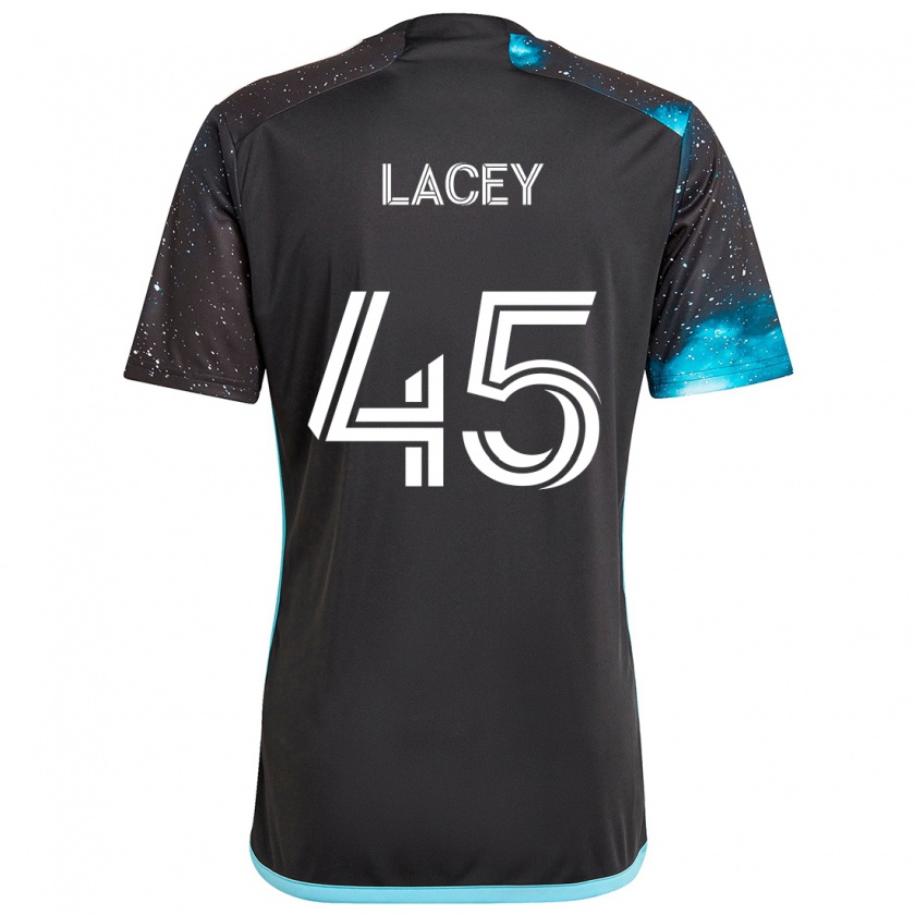 Kandiny Gyermek Kameron Lacey #45 Fekete Kék Hazai Jersey 2024/25 Mez Póló Ing