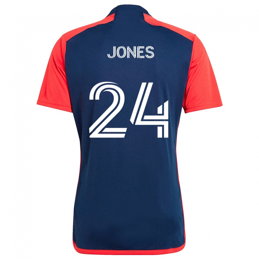 Kandiny Gyermek Dejuan Jones #24 Kék Piros Hazai Jersey 2024/25 Mez Póló Ing