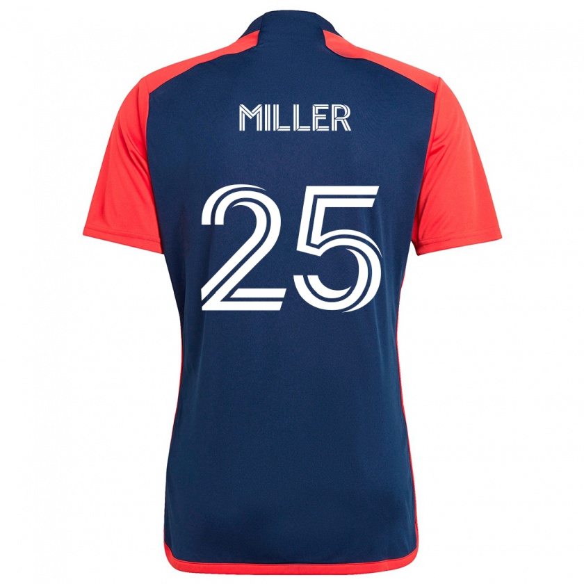 Kandiny Gyermek Peyton Miller #25 Kék Piros Hazai Jersey 2024/25 Mez Póló Ing