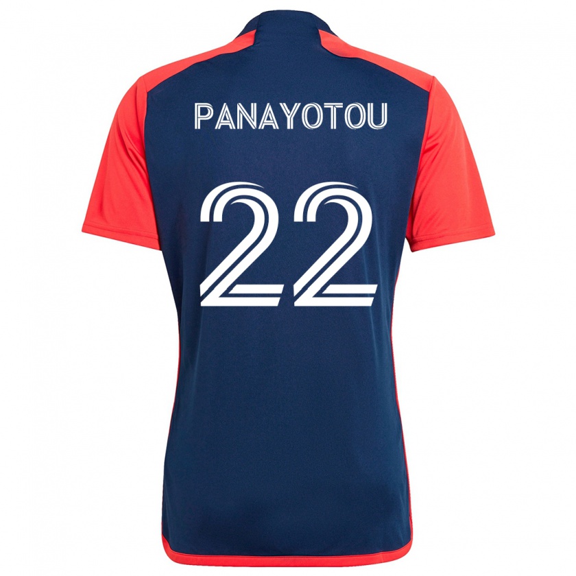 Kandiny Gyermek Jack Panayotou #22 Kék Piros Hazai Jersey 2024/25 Mez Póló Ing