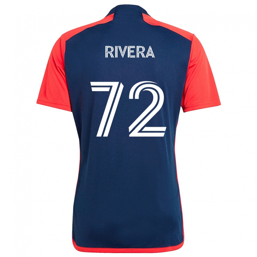 Kandiny Gyermek Damián Rivera #72 Kék Piros Hazai Jersey 2024/25 Mez Póló Ing