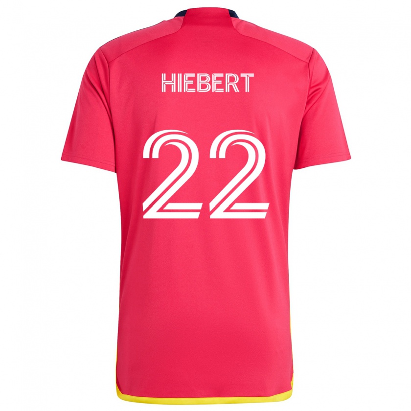 Kandiny Gyermek Kyle Hiebert #22 Piros Kék Hazai Jersey 2024/25 Mez Póló Ing