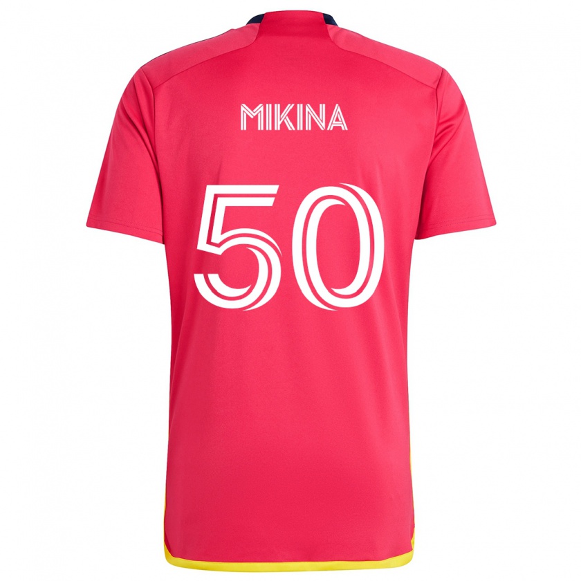 Kandiny Gyermek Gabriel Mikina #50 Piros Kék Hazai Jersey 2024/25 Mez Póló Ing