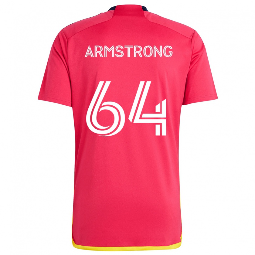 Kandiny Gyermek Dida Armstrong #64 Piros Kék Hazai Jersey 2024/25 Mez Póló Ing