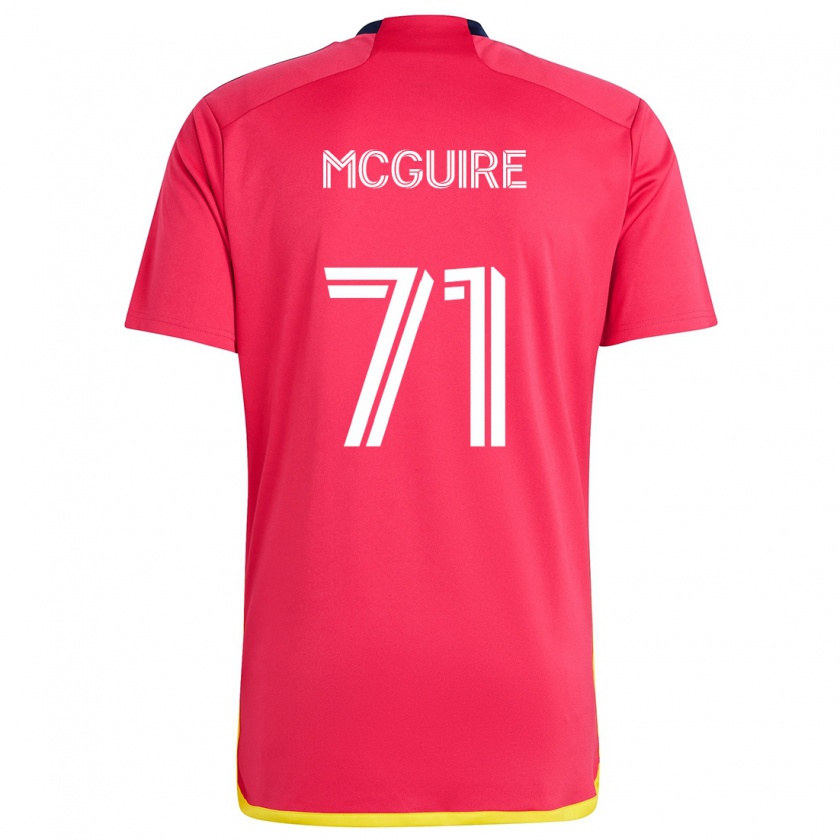 Kandiny Gyermek Nolan Mcguire #71 Piros Kék Hazai Jersey 2024/25 Mez Póló Ing