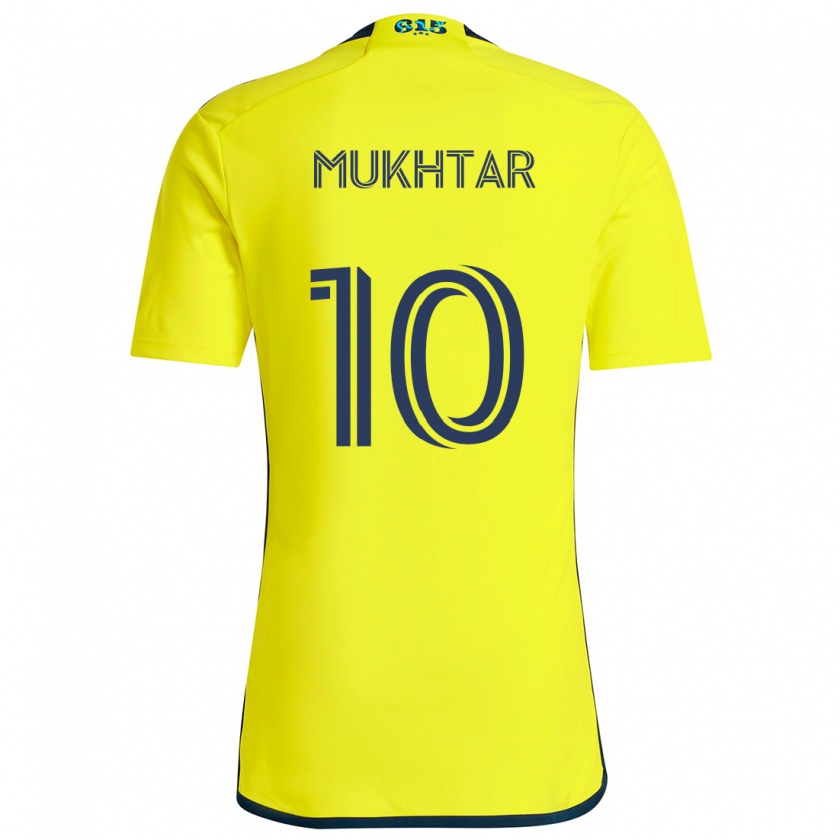 Kandiny Gyermek Hany Mukhtar #10 Sárga Kék Hazai Jersey 2024/25 Mez Póló Ing