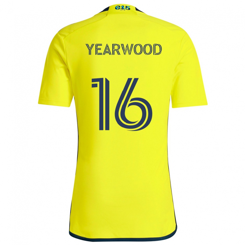 Kandiny Gyermek Dru Yearwood #16 Sárga Kék Hazai Jersey 2024/25 Mez Póló Ing