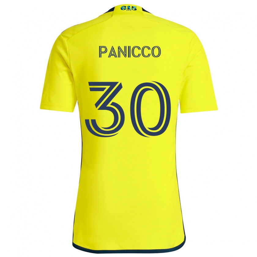 Kandiny Gyermek Elliot Panicco #30 Sárga Kék Hazai Jersey 2024/25 Mez Póló Ing