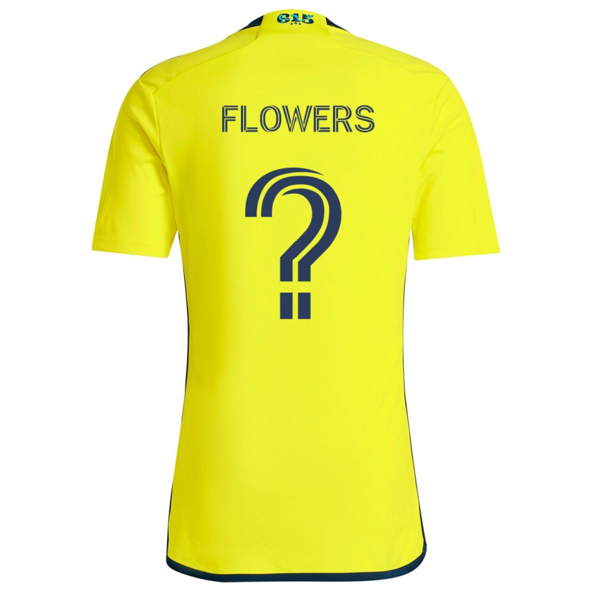 Kandiny Gyermek Ashton Flowers #0 Sárga Kék Hazai Jersey 2024/25 Mez Póló Ing