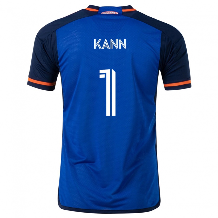 Kandiny Gyermek Alec Kann #1 Kék Fehér Hazai Jersey 2024/25 Mez Póló Ing