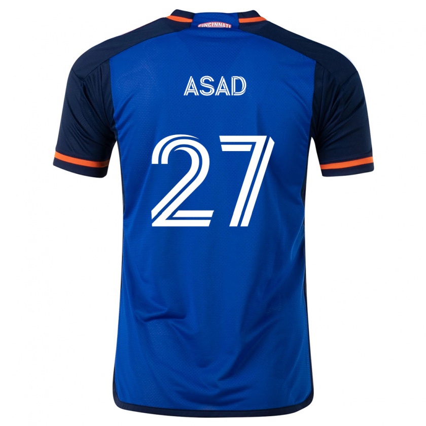 Kandiny Gyermek Yamil Asad #27 Kék Fehér Hazai Jersey 2024/25 Mez Póló Ing