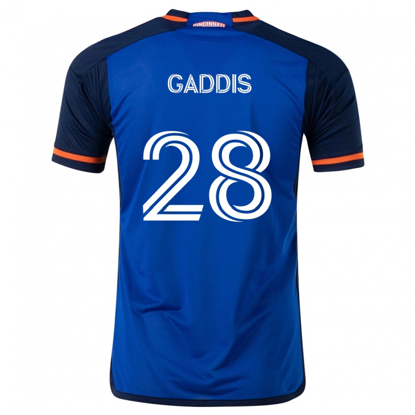 Kandiny Gyermek Raymon Gaddis #28 Kék Fehér Hazai Jersey 2024/25 Mez Póló Ing