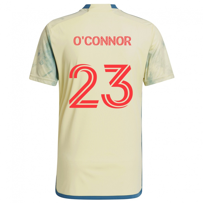 Kandiny Gyermek Aidan O'connor #23 Sárga Piros Kék Hazai Jersey 2024/25 Mez Póló Ing