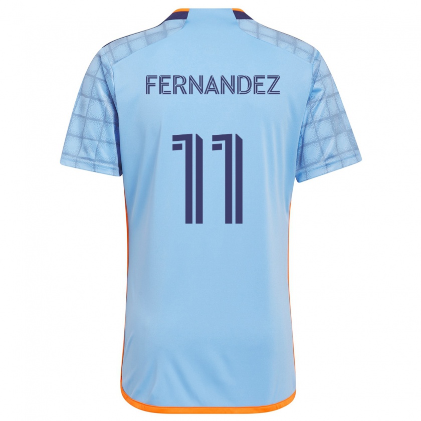 Kandiny Gyermek Julián Fernández #11 Kék Narancs Hazai Jersey 2024/25 Mez Póló Ing