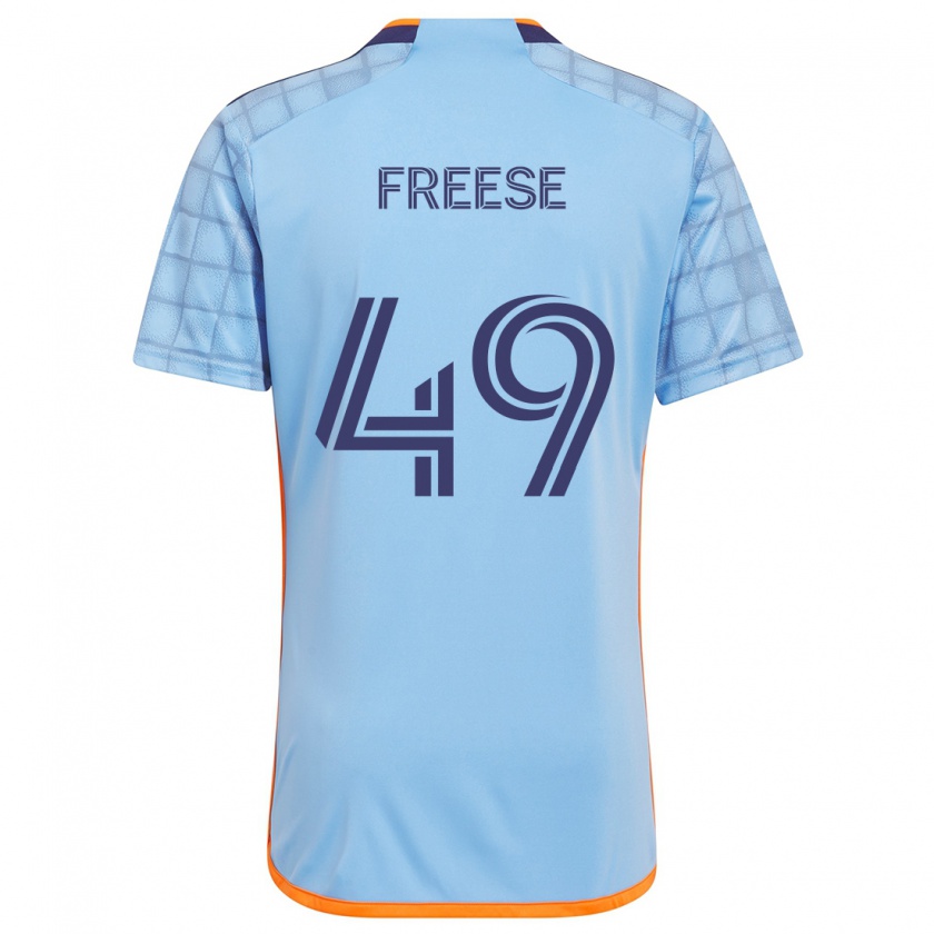 Kandiny Gyermek Matt Freese #49 Kék Narancs Hazai Jersey 2024/25 Mez Póló Ing