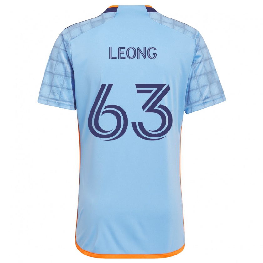 Kandiny Gyermek Matthew Leong #63 Kék Narancs Hazai Jersey 2024/25 Mez Póló Ing