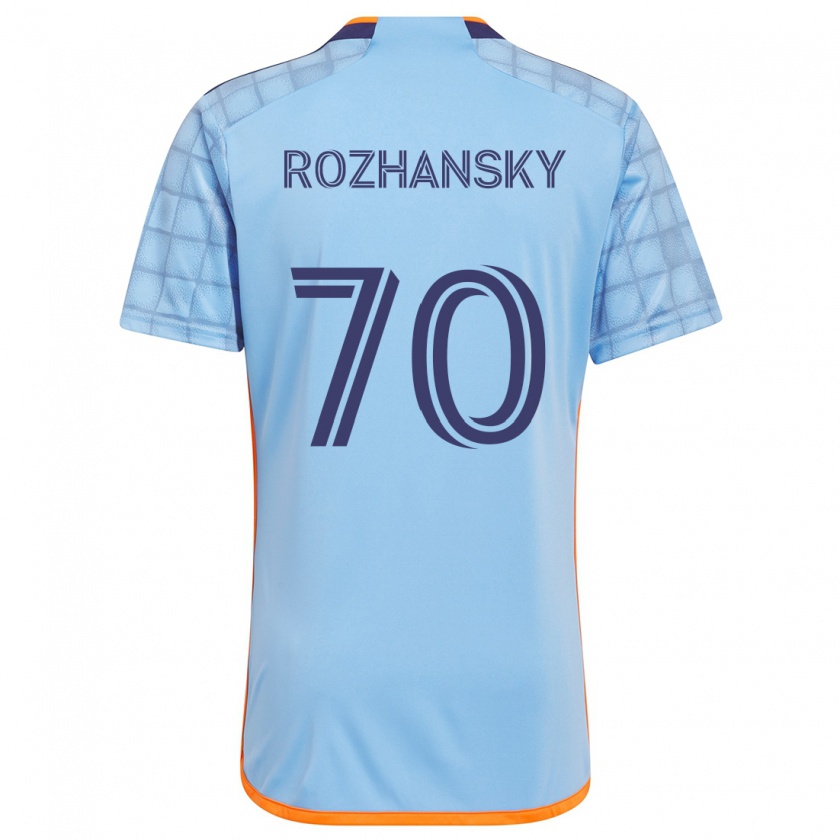 Kandiny Gyermek Jake Rozhansky #70 Kék Narancs Hazai Jersey 2024/25 Mez Póló Ing