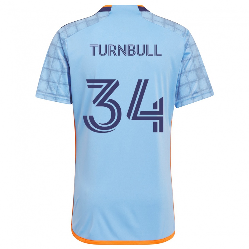 Kandiny Gyermek Stephen Turnbull #34 Kék Narancs Hazai Jersey 2024/25 Mez Póló Ing