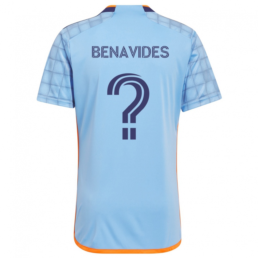 Kandiny Gyermek Matthew Benavides #0 Kék Narancs Hazai Jersey 2024/25 Mez Póló Ing