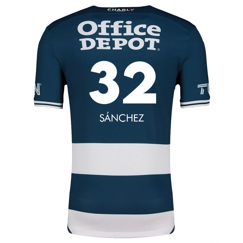 Kandiny Gyermek Carlos Sánchez #32 Kék Fehér Hazai Jersey 2024/25 Mez Póló Ing