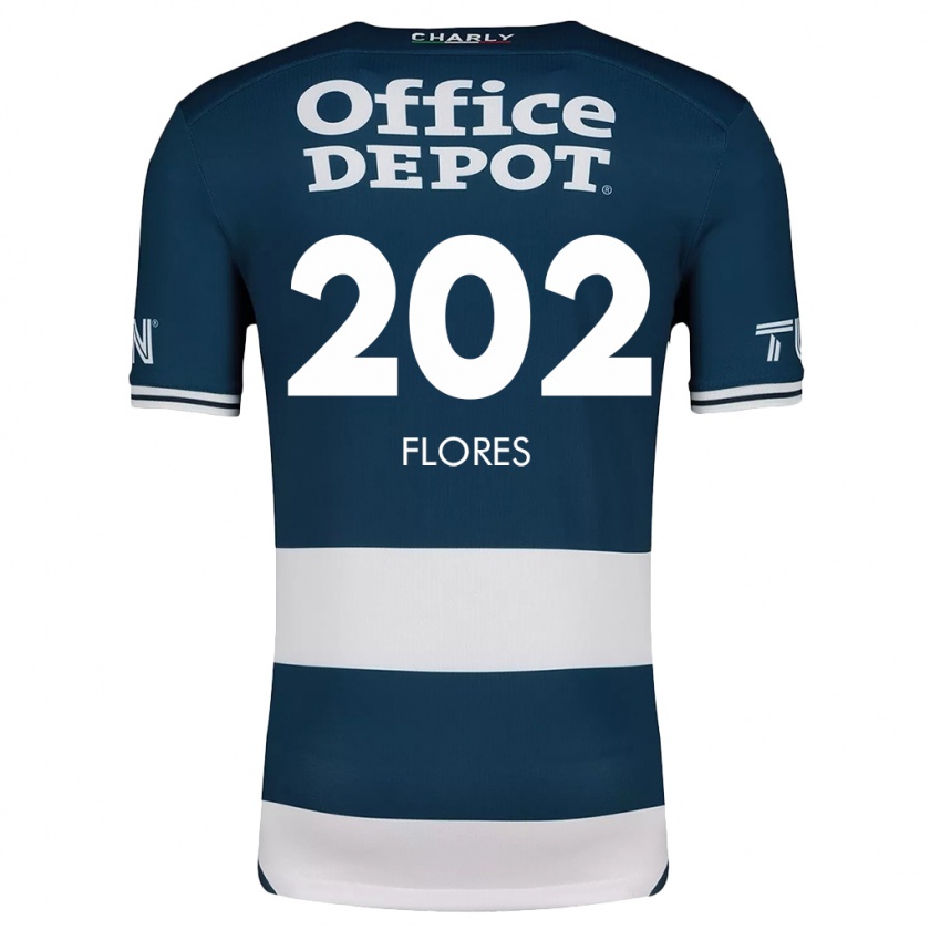 Kandiny Gyermek Luis Flores #202 Kék Fehér Hazai Jersey 2024/25 Mez Póló Ing